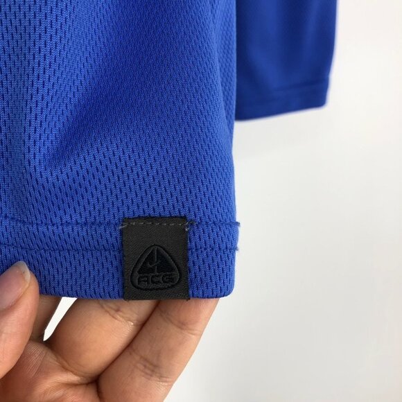 Nike ACG cobalt Blue Drifit Long Sleeve 1/4 zip baselayer shirt size  M - Picture 8 of 13
